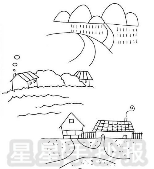 乡下简笔画