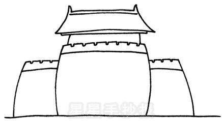 中国古代建筑简笔画