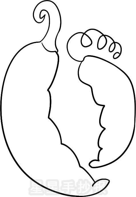 豆荚简笔画