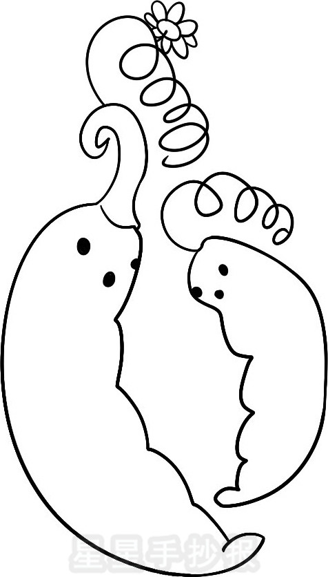 豆荚简笔画