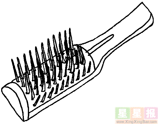 卷梳子简笔画