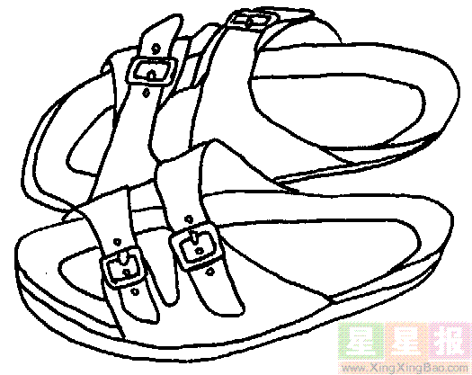 凉鞋简笔画