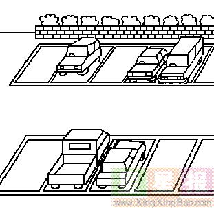 划分好的停车场简笔画