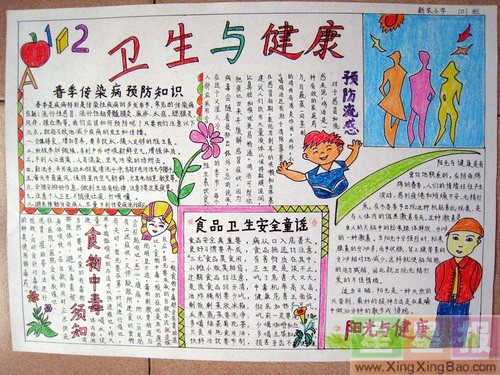 小学生健康手抄报图片2幅