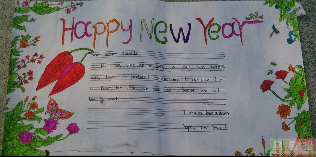 happyyear手抄报内容,happy new year 英语 happy new year英语手抄报图片,内容
