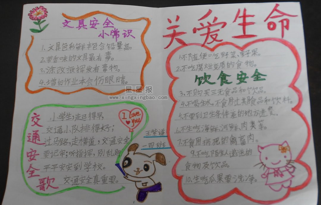 亲情与关爱手抄报内容