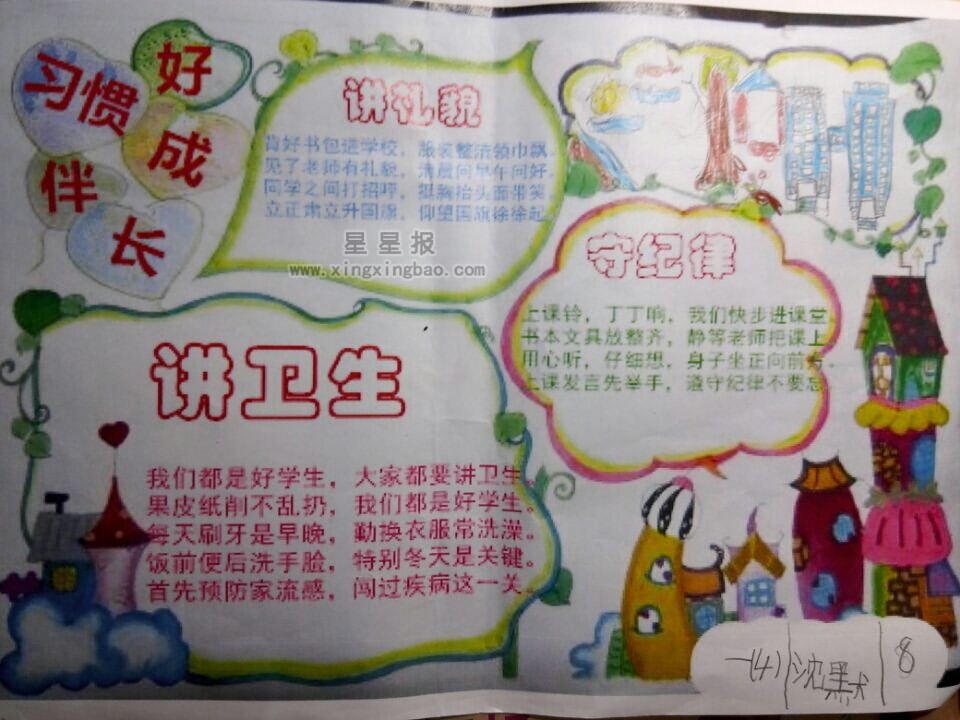 小学生好习惯伴成长手抄报图片