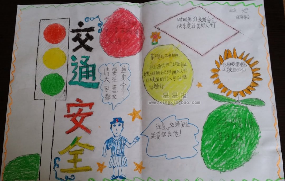 小学生交通安全手抄报内容