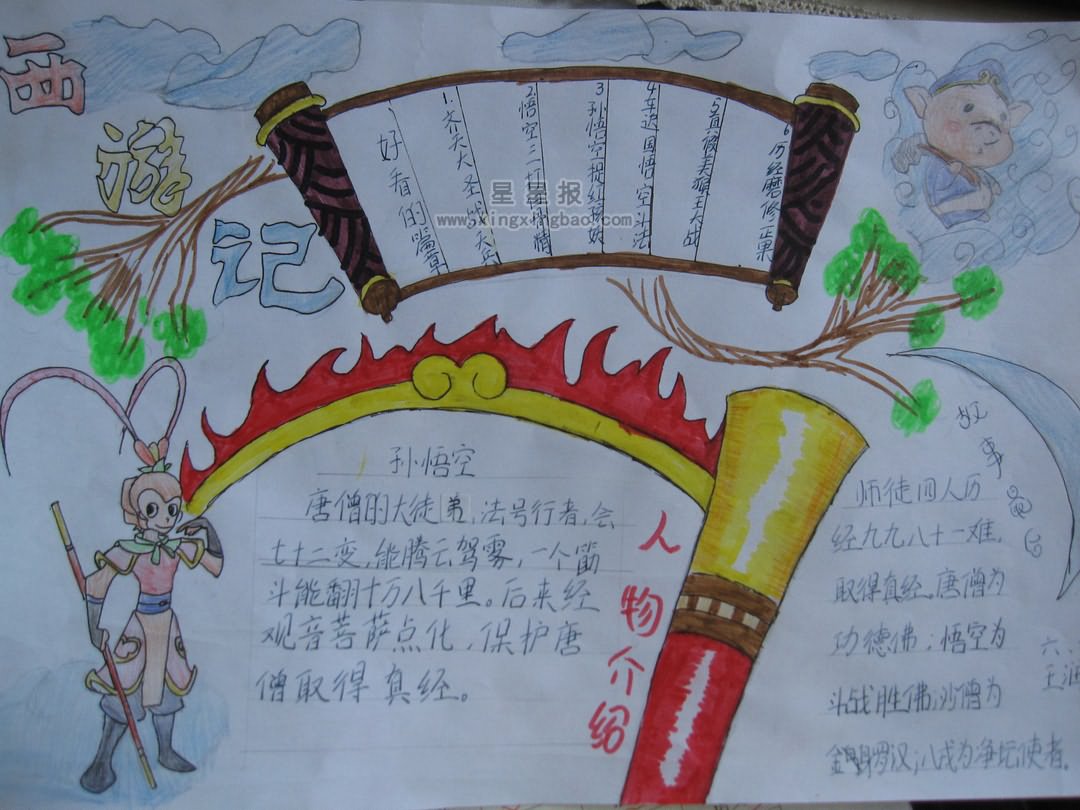 西游记手抄报框架