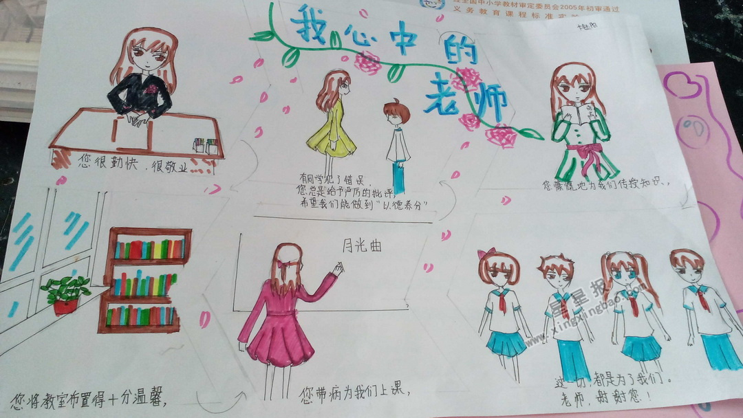 星星报 手抄报 教师节手抄报 >> 正文内容     我心的老师是一个善良