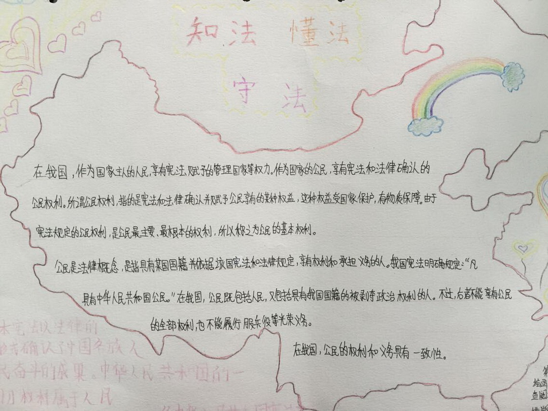知法懂法守法手抄报图片4张