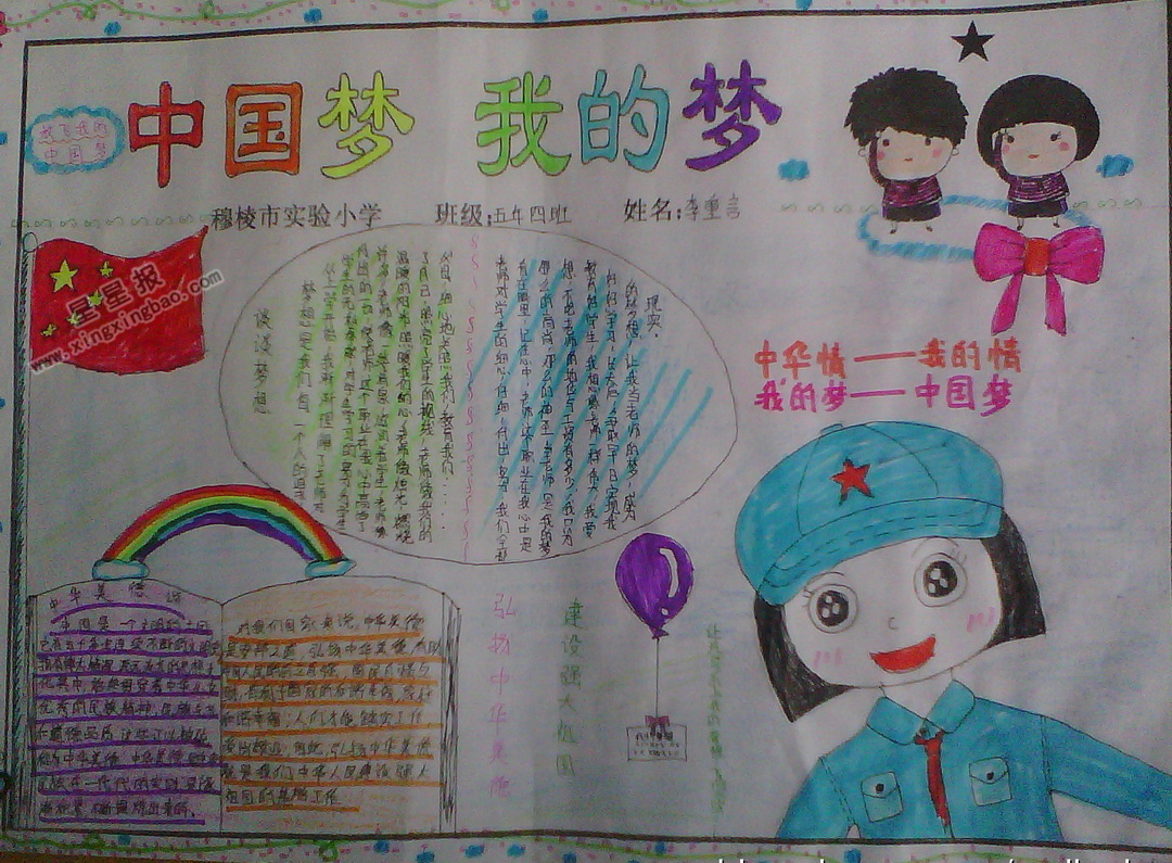 中国梦我的梦手抄报内容