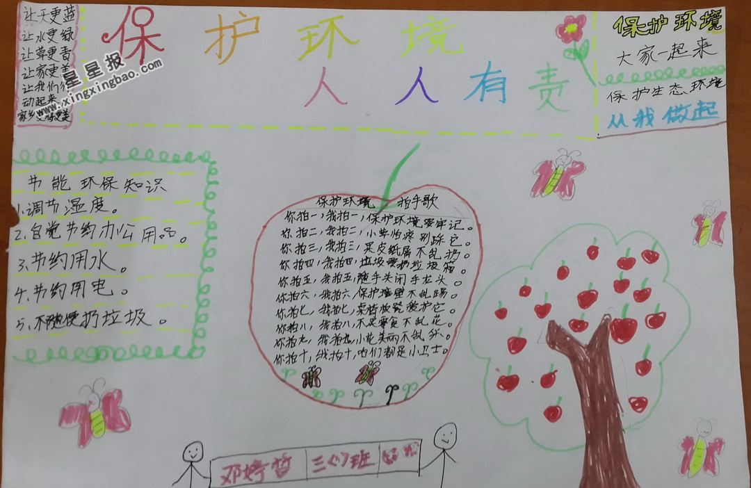 保护环境人人有责手抄报图片大全