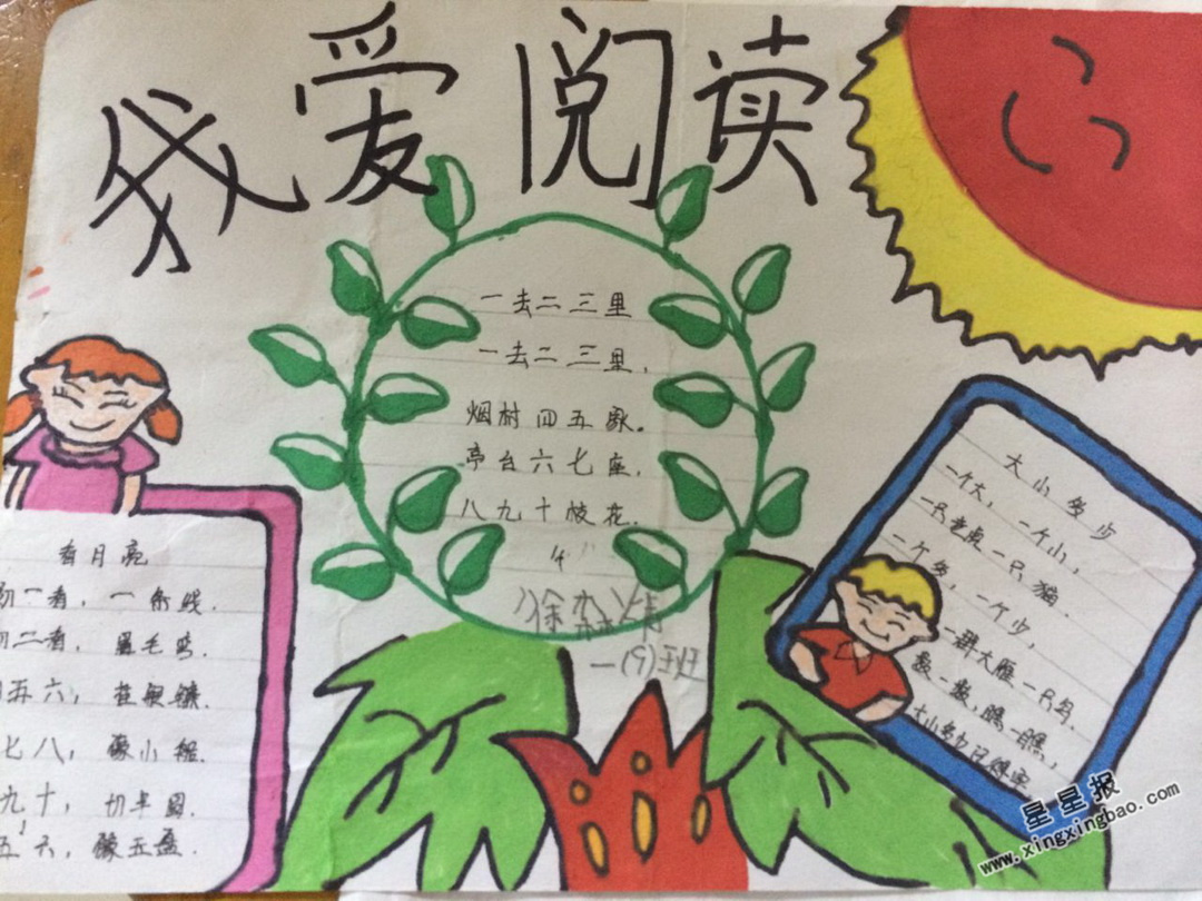 我爱阅读手抄报内容