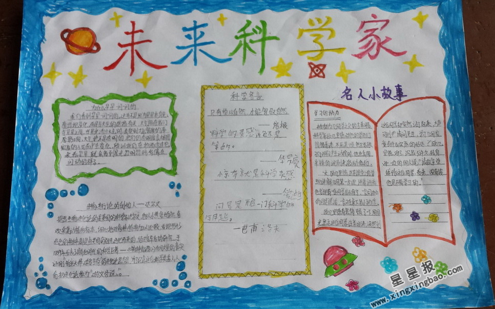 未来科学家手抄报资料
