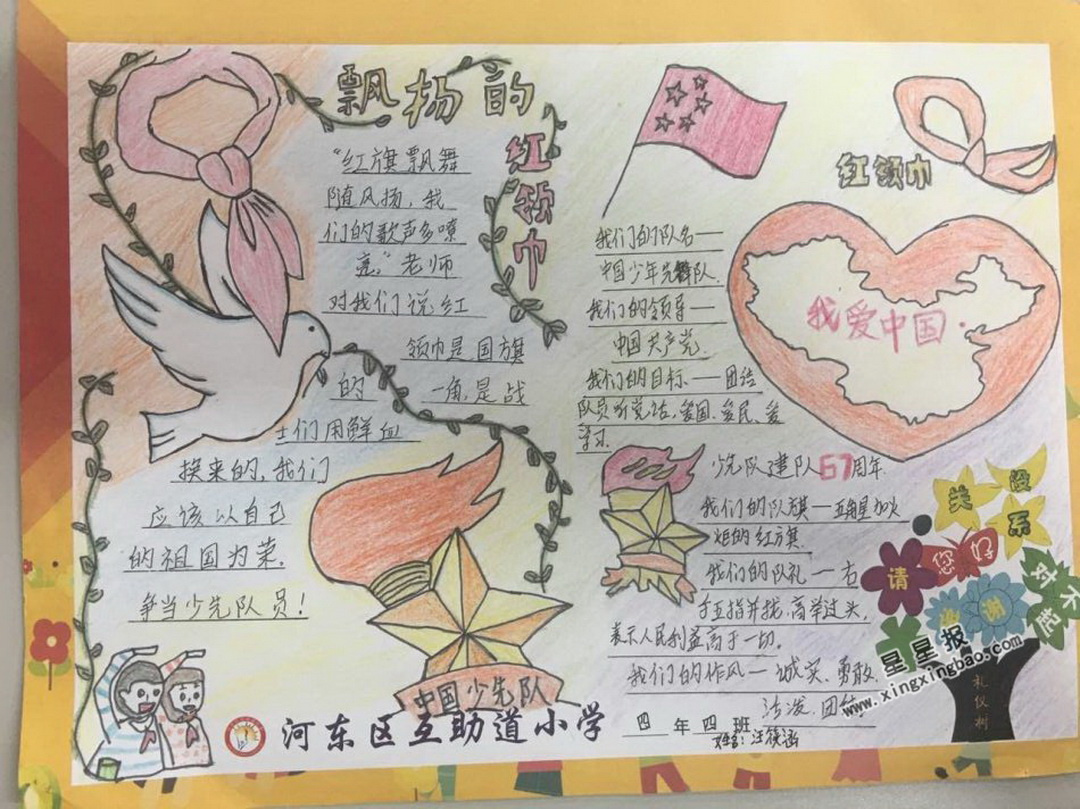 红领巾手抄报内容资料:我是中国少年先锋队员