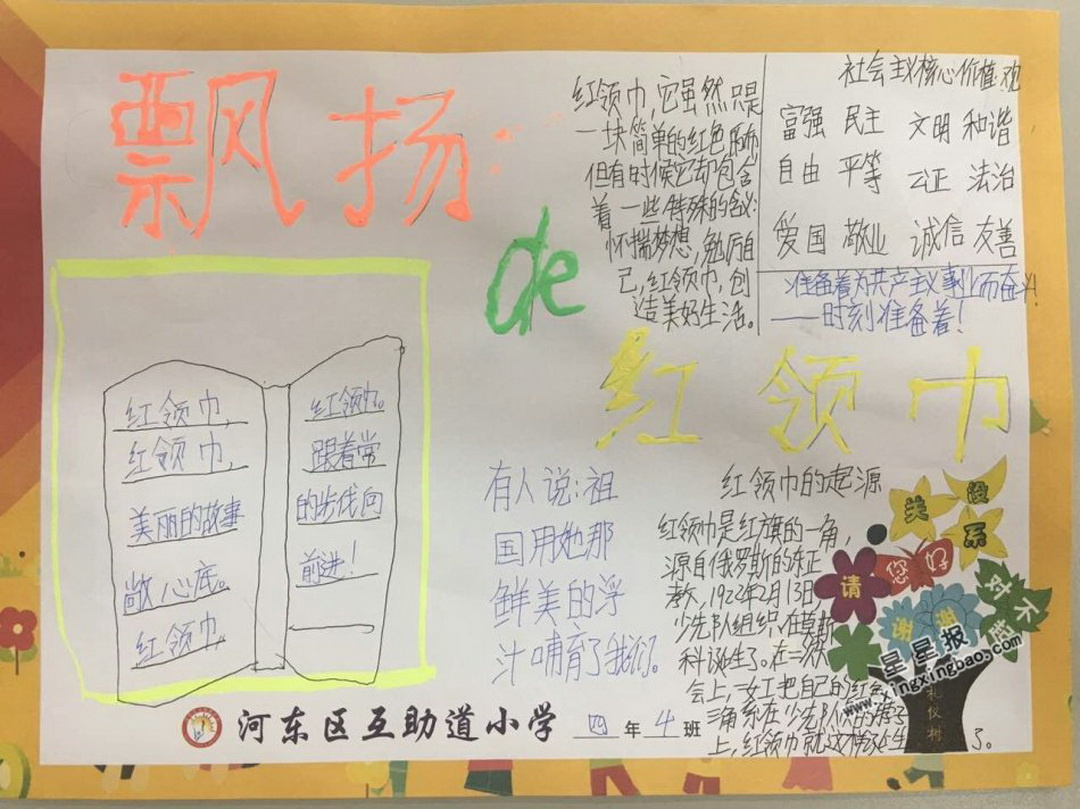飘扬的红领巾手抄报图片7幅