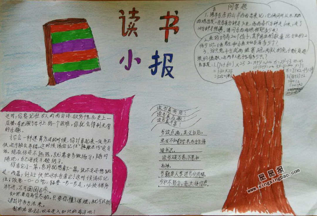 小学生读书手抄报图片大全