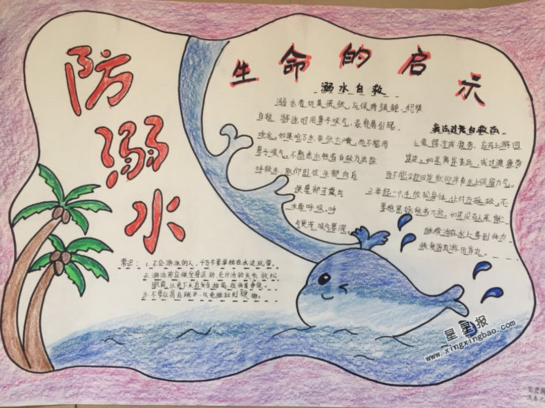 关于防溺水手抄报图片大全