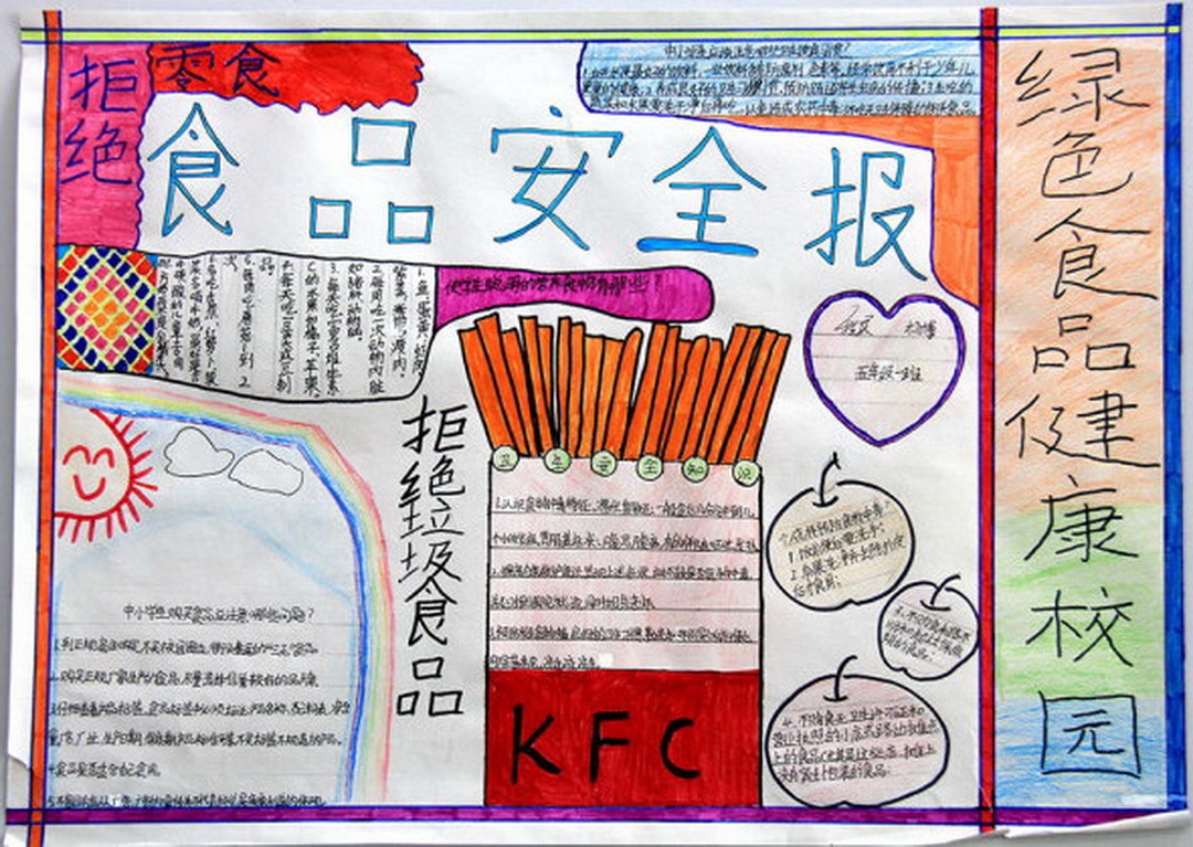 小学生食品安全手抄报图片大全