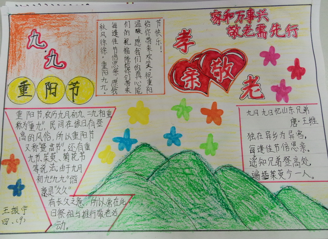九九重阳节手抄报资料