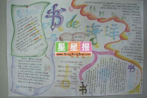 姜沐雨 美术编辑: 涂鸦板 读书的手抄报_书的海洋简介:本作品尺寸为