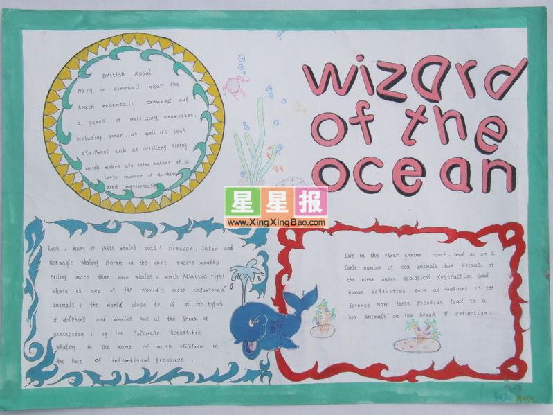 世界杯英文手抄报--Wizard of the ocean