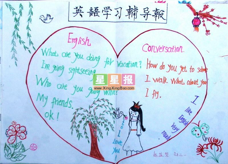 英语学习辅导手抄报图片